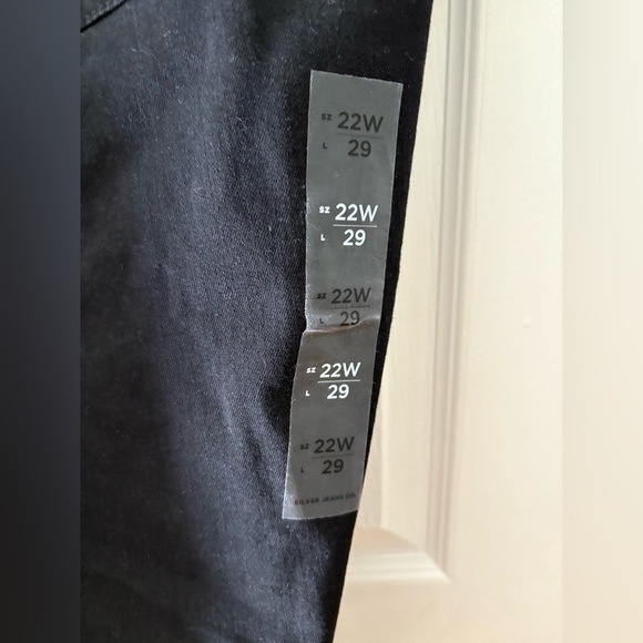 Silver Jeans NWT Ibister high rise skinny black size 22W 29” inseam pants - Picture 5 of 14